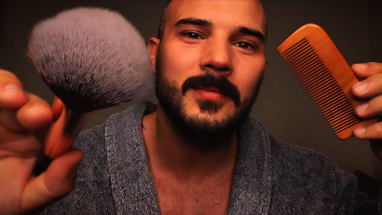 ASMR Hair Brushing Head Massage (Sleep Hair Play) Male Personal Attention