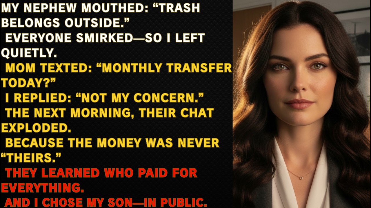 They Let a 12 Year Old Call Me “Trash” — So I Cut Off the Money and Chose My Son