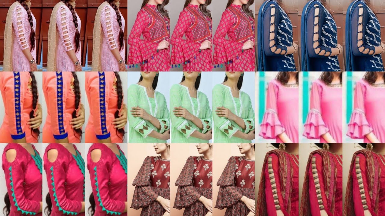 🌈🎉💯kurti sleeves design/suit sleeve design/baju design for kurti/बाजू का डिजाइन/sleeve design ideas