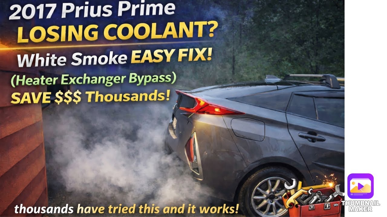 2017 Prius Losing Coolant? White Smoke EASY FIX-Heater Exchange Bypass @ CATALYTIC CONVERTER!