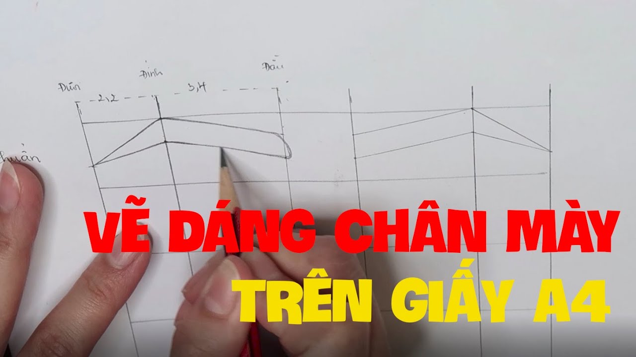 VẼ CHÂN MÀY TRÊN GIẤY A4 | HỌC PHUN XĂM THẨM MỸ ONLINE | Trà Đặng