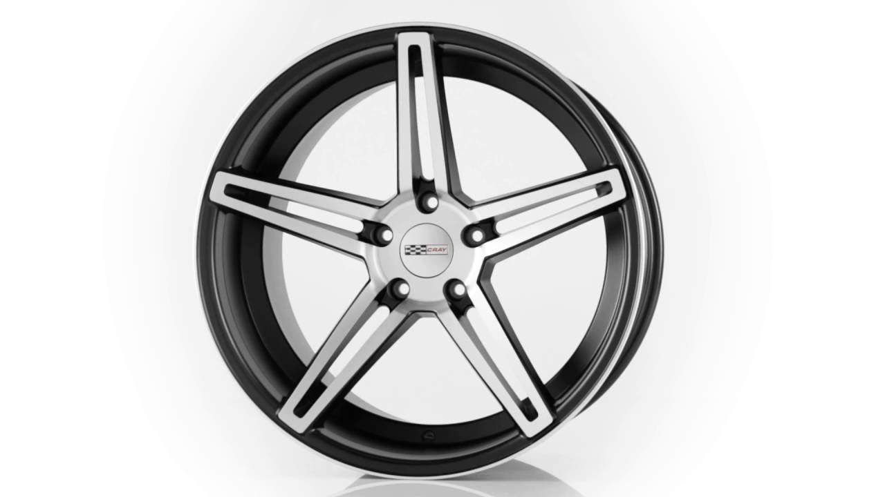 Cray Corvette Wheels Brickyard - Matte Black with Matte Machine Face