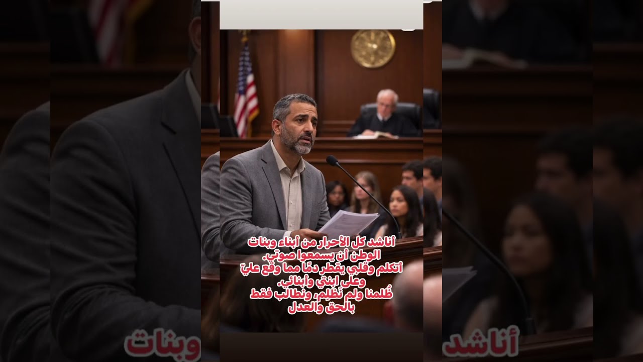 لاول مره تسجيل صوتي لأبو غانم أمام المحكمة ثم صدر الحكم الجائر عليه بالسجن17 عام