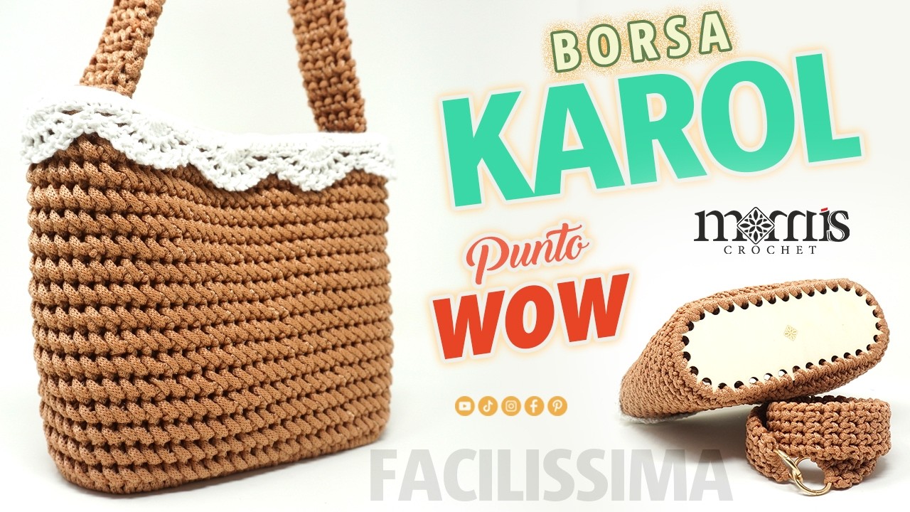 BORSA UNCINETTO KAROL 👜 Tutorial Facile + Kit Completo | Effetto Merletto
