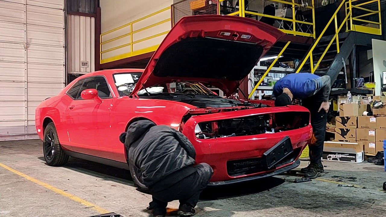 Dodge Challenger front bumper and headlights removal Part 1