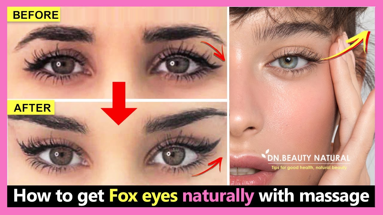 Masaj Fox Eyes Lift | Cum să obții ochii de vulpe în mod natural fără machiaj (non chirurgical)