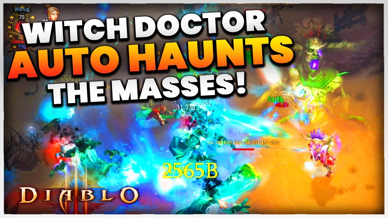 Diablo 3 AUTO HAUNT Jade Harvester Witch Doctor T16 Farm Build Season 27 PTR! (SO SCARY)