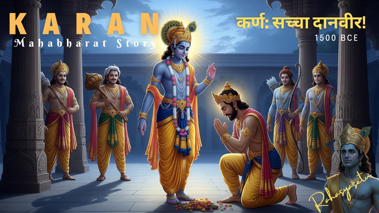 कर्ण की अद्भुत दानवीरता | Shri Krishna & Karna Mahabharat Story- Kahani #hindistories #moralstories 