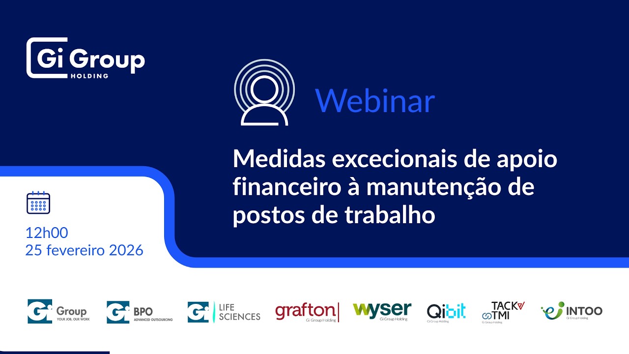Webinar - Medidas excecionais de apoio financeiro à manutenção de postos de trabalho
