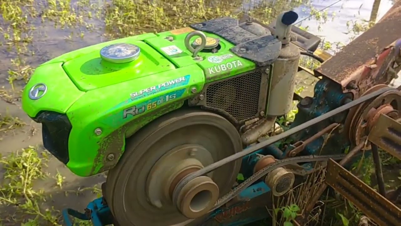 cara menghidupkan mesin traktor#rd65 #kubota #quick #g600