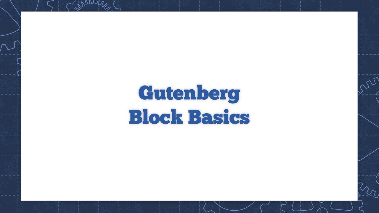 WordPress Gutenberg Block Basics (2020)