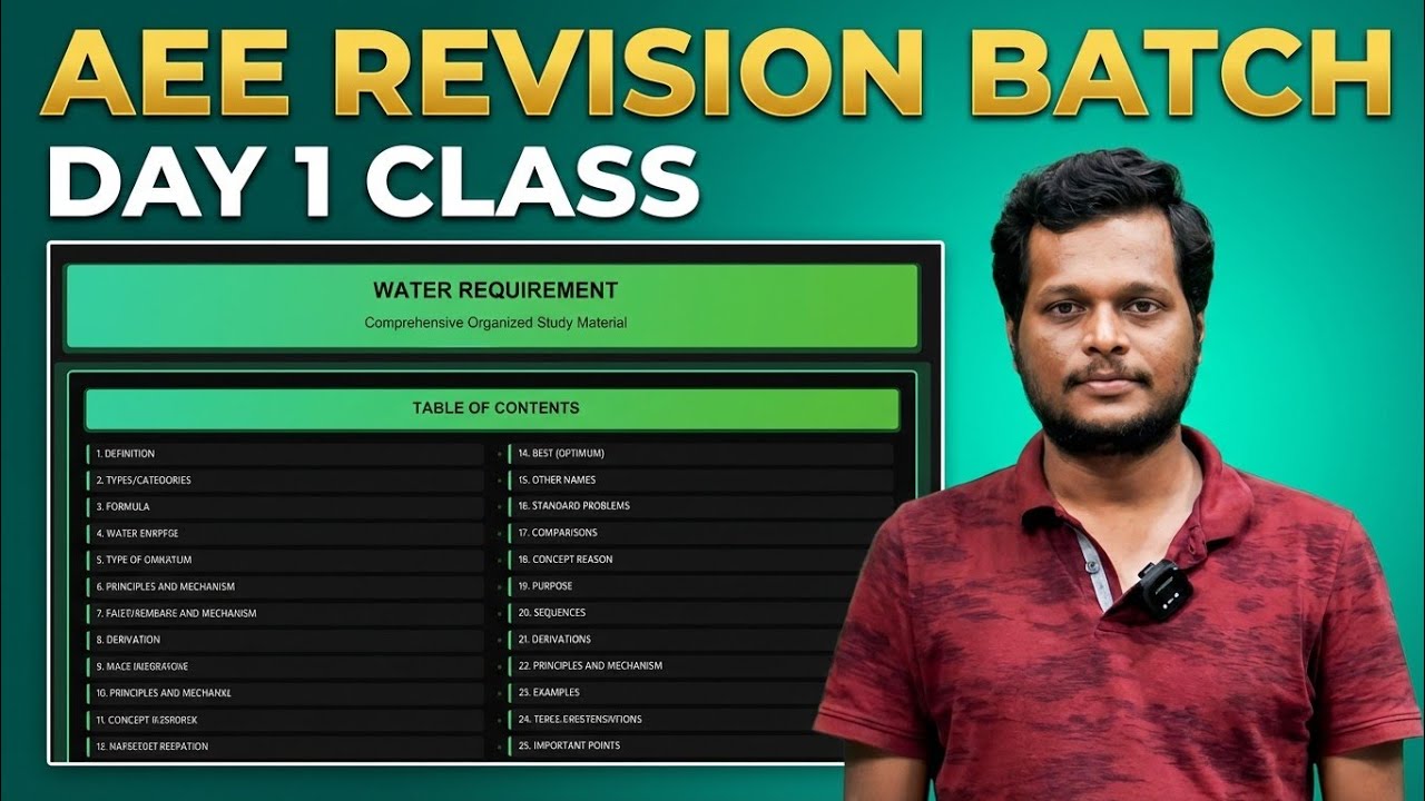 AEE REVISION BATCH DAY 1 CLASS