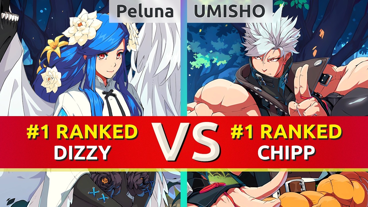 GGST ▰ Peluna (#1 Ranked Dizzy) vs UMISHO (#1 Ranked Chipp). High Level Gameplay