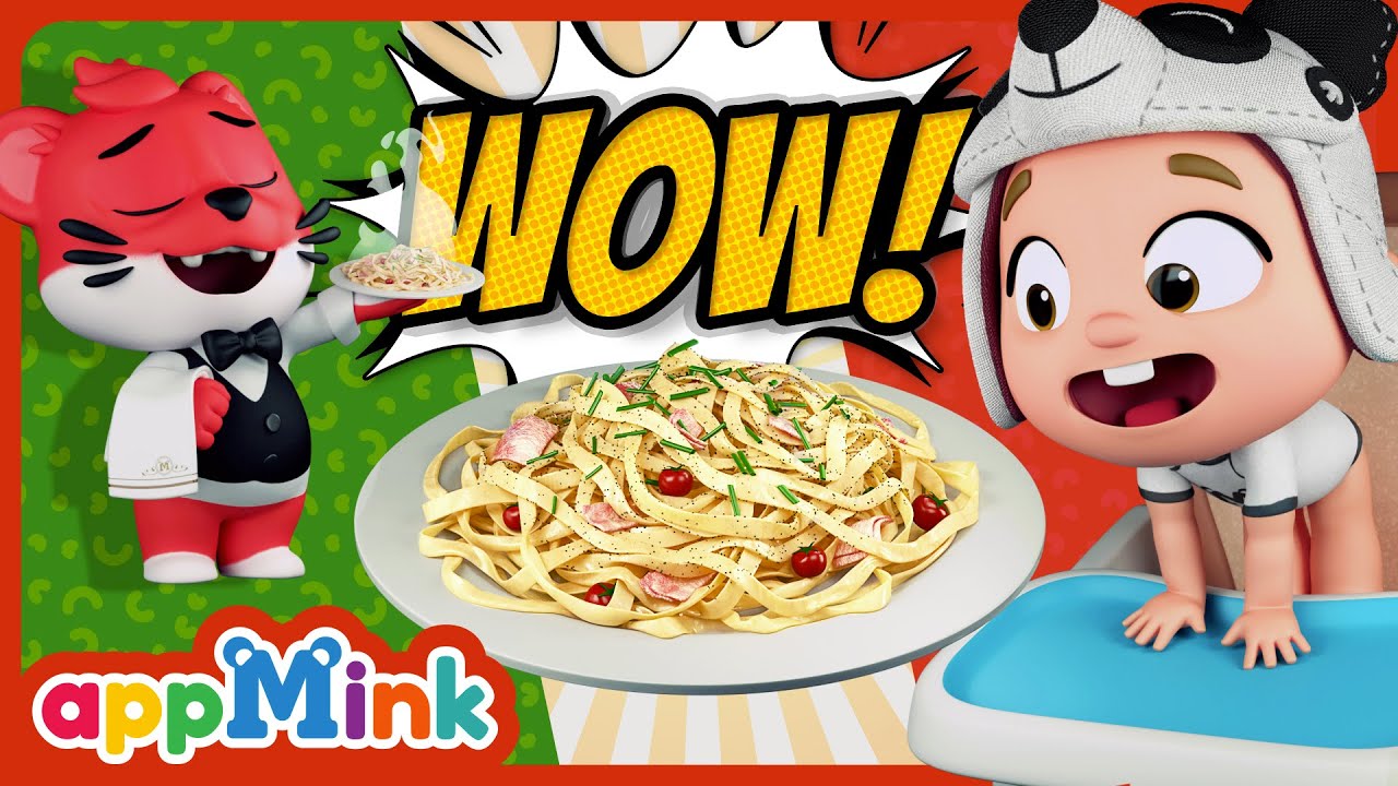 🍝🎵🍅Pasta song 🍽🧀Deliciosa Extravaganza!🥟✨ #appmink #nurseryrhymes #kidssong #cartoon #kids