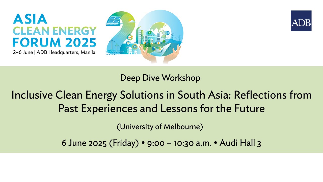 Deep Dive Workshop: Inclusive Clean Energy Solutions in South Asia
