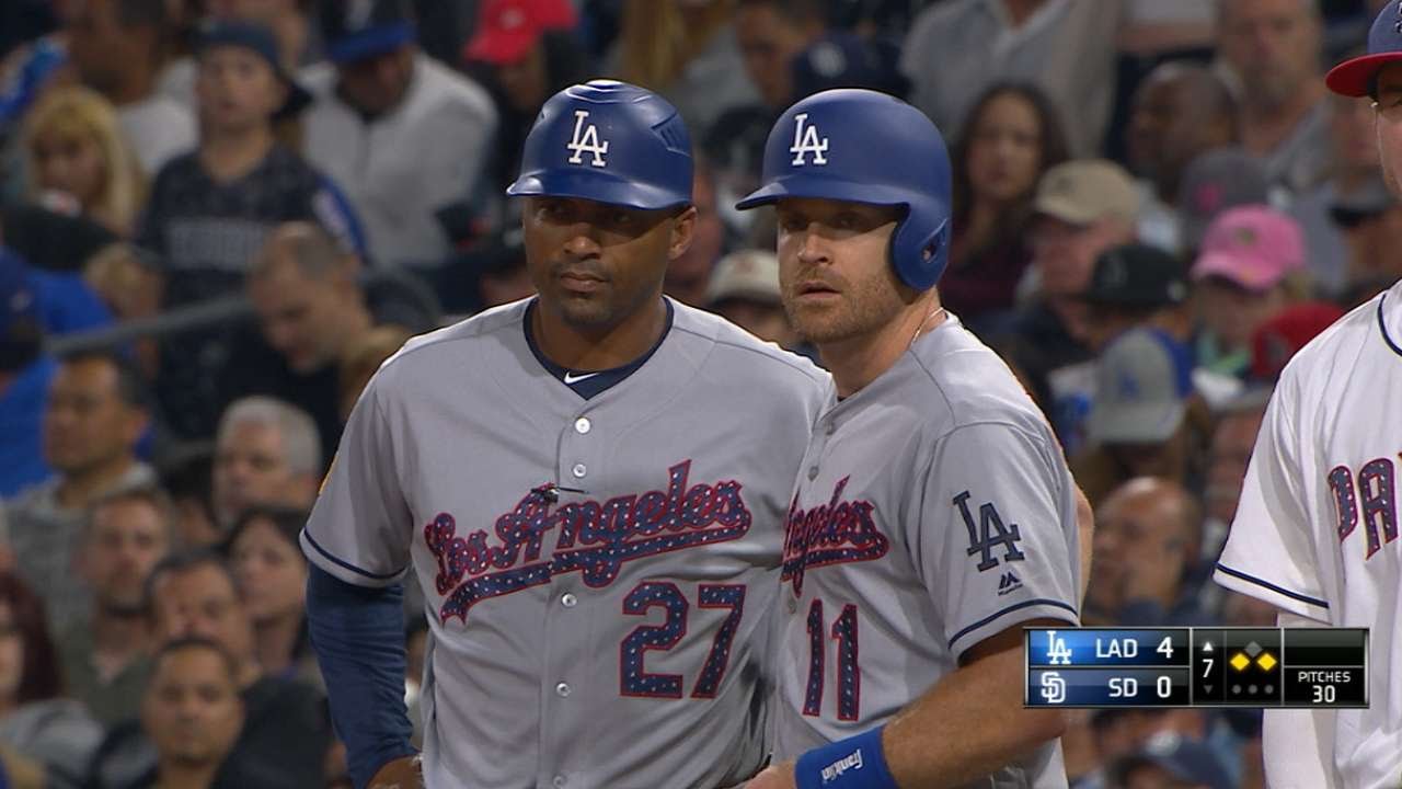 LAD@SD: Forsythe goes 4-for-5 in the Dodgers' victory