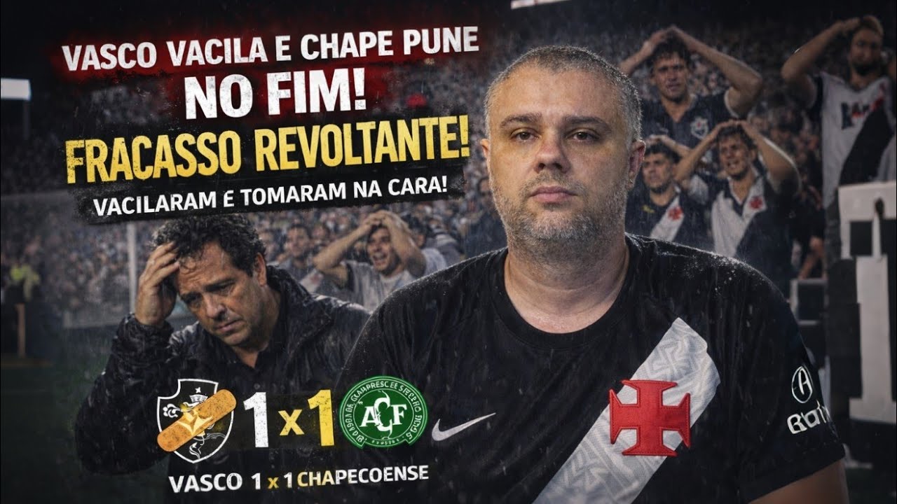 🚨JOGAMOS COMO NUNCA E VACILAMOS COMO SEMPRE! VASCO 1 X 1 CHAPECOENSE | EMPATE AMARGO