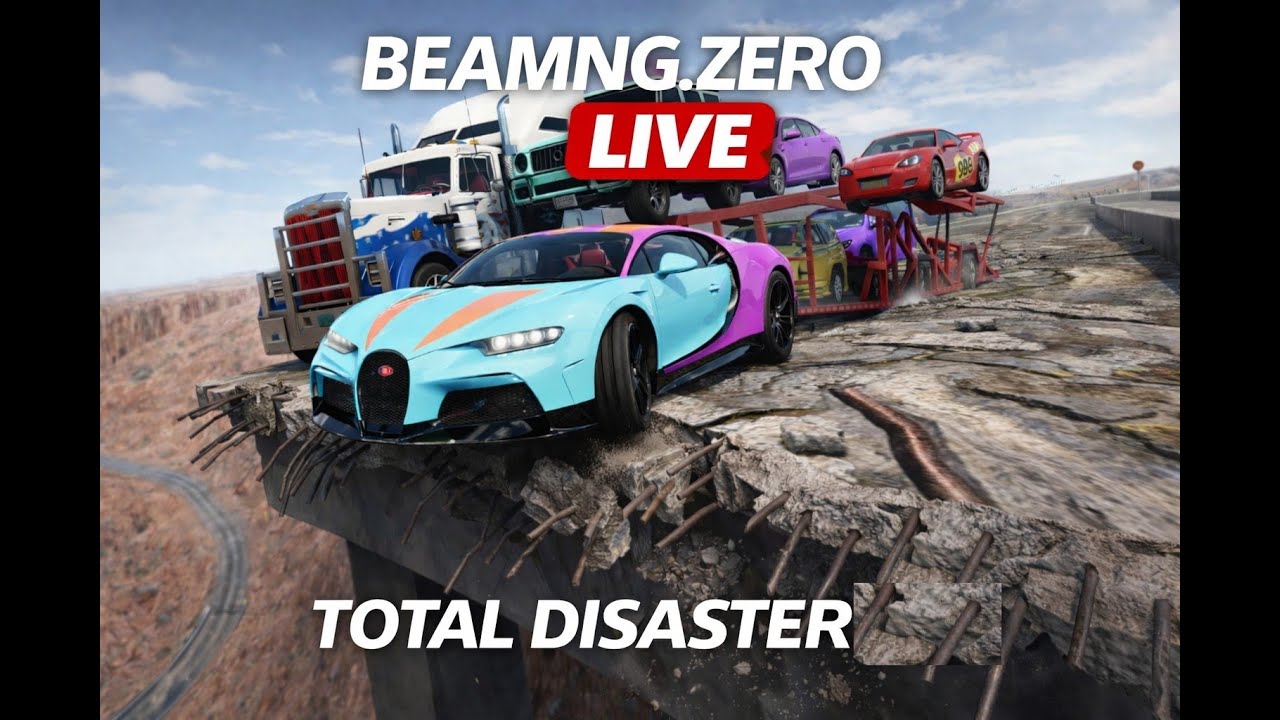 🚨 SUPER CARS vs IMPOSSIBLE ROAD | FINAL JUMP INTO CANYON 🔴 LIVE