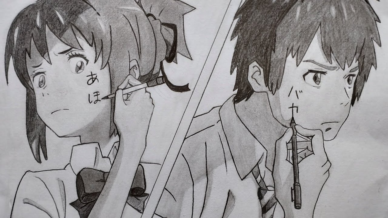 Speed Draw - Mitsuha & Taki 君の名は Your Name