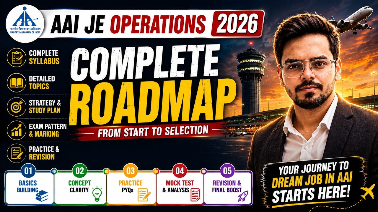 🔥 Complete RoadMap for AAI JE Operations 2026 Exam (Guaranteed Selection💯)