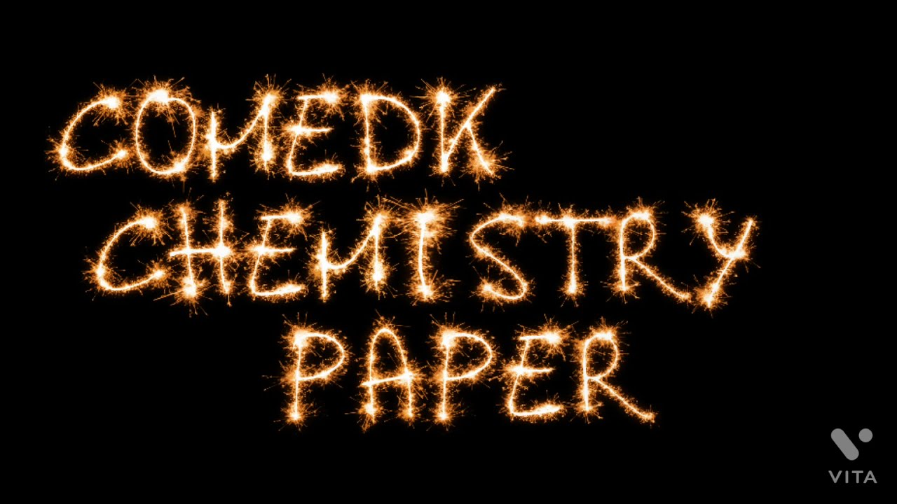 COMEDK 2021 OFFICIAL CHEMISTRY PAPER QUES&ANS
