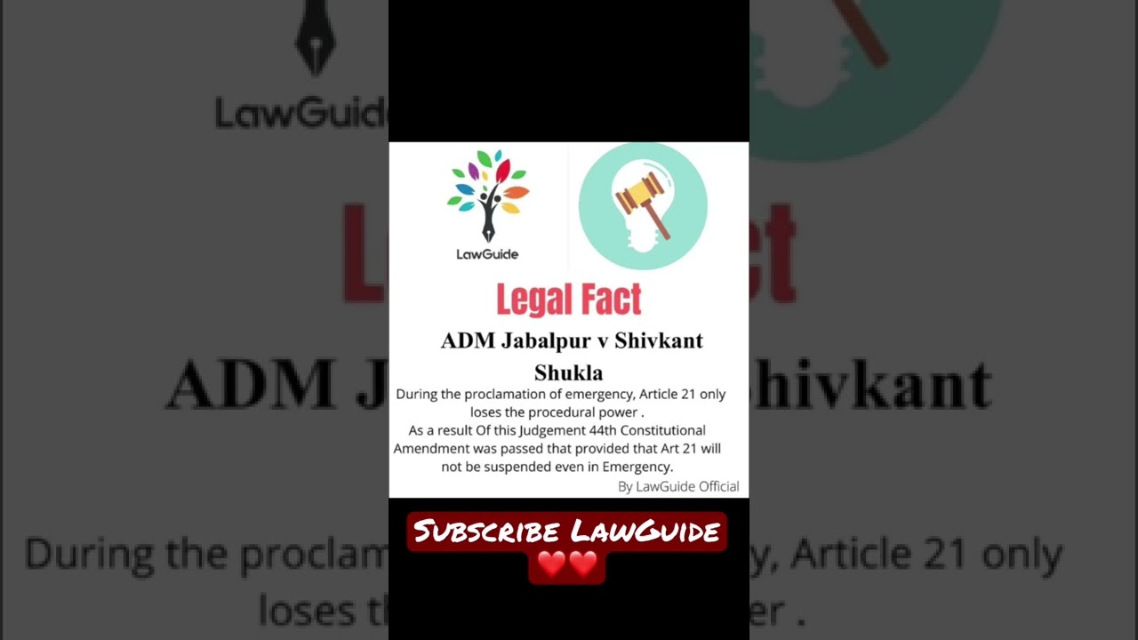 ADM jabalpur Vs Shivkant Shukla. #shorts