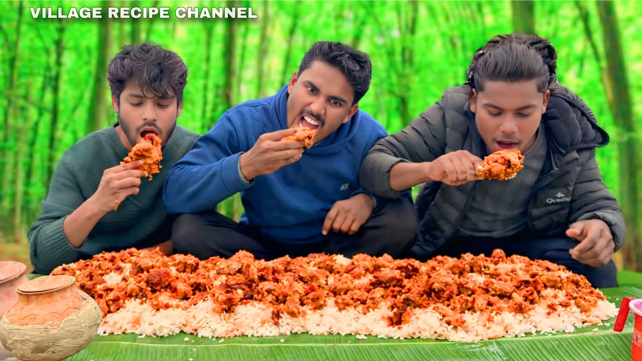 We Make Indian Culture Chicken Curry With Handi And Rice |Desi Chicken Handi|Village Recipe Channel
