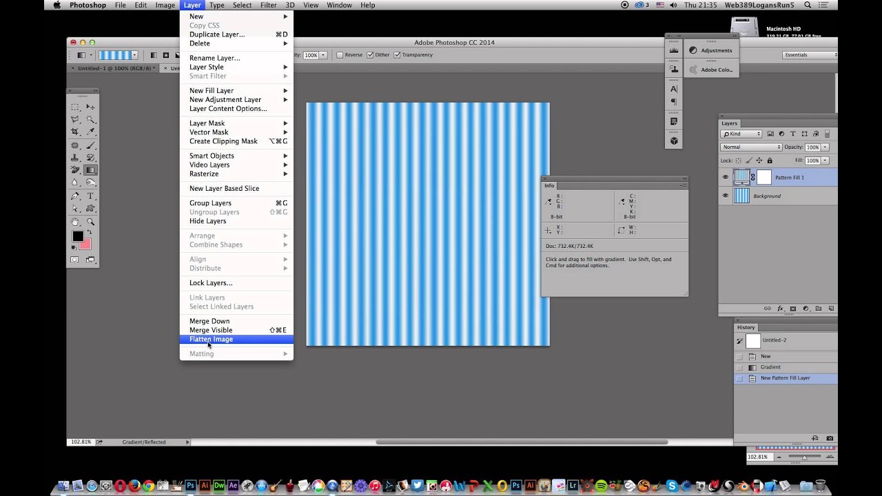 Photoshop : How To Create Line Patterns Tutorial | Graphicxtras