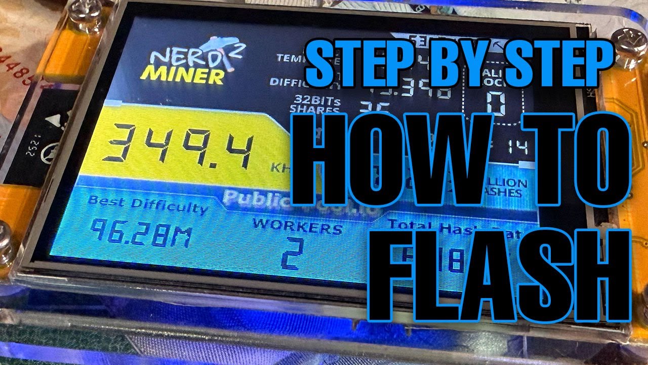 How to Flash a NerdMiner V2 Bitcoin Solo Miner ESP32 (Step-by-Step, Real-Time Tutorial)