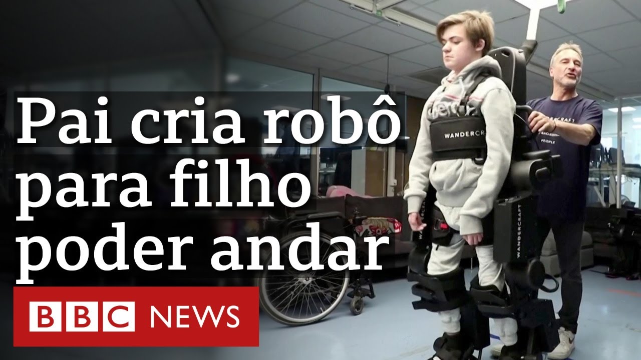 Pai cria robô exoesqueleto para filho com paralisia poder andar