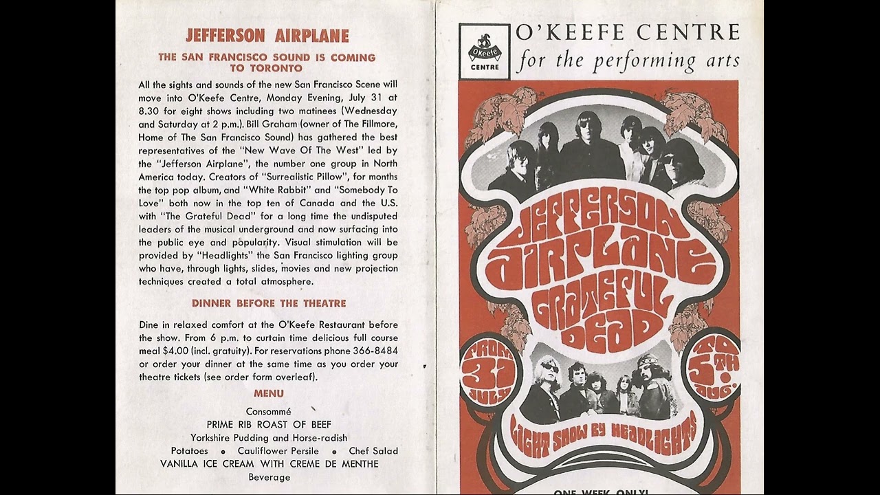 Grateful Dead 1967-08-05 O'Keefe Centre, Toronto