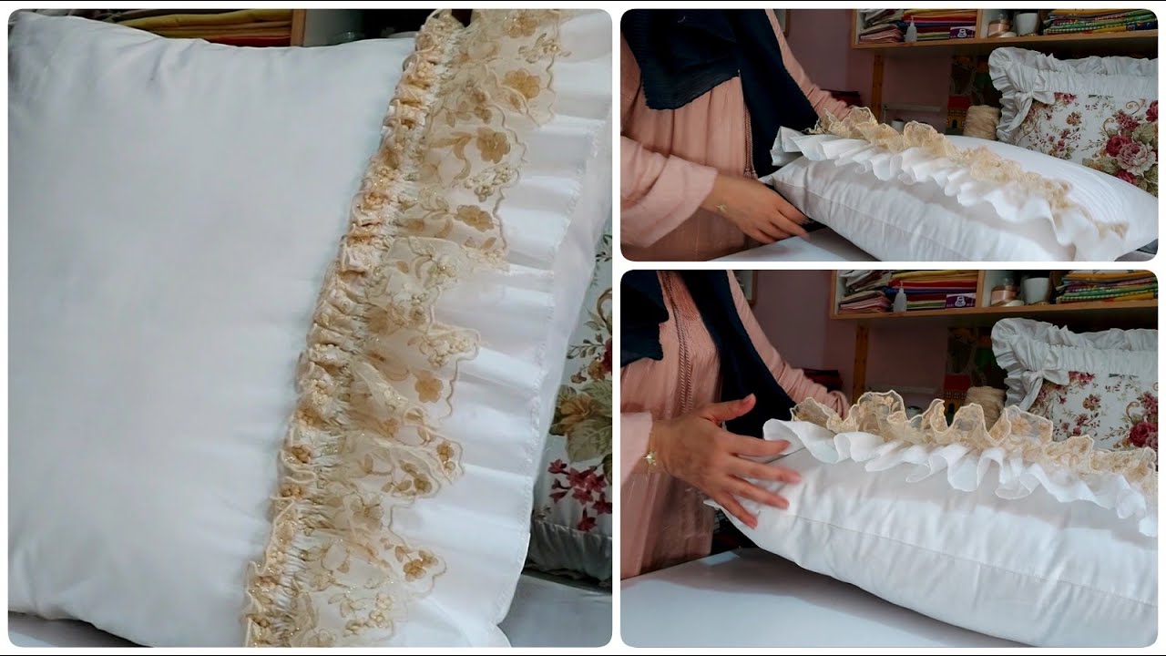 مخدات العرايس بشكل بسيط للمبتدءاتtaie d oreiller  Diy
