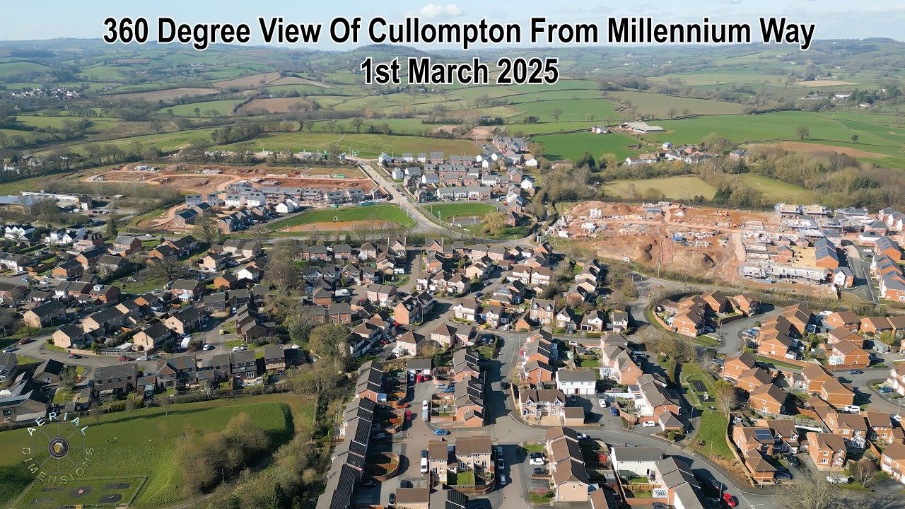 CULLOMPTON FROM OVER MILLENNIUM WAY (360 Video, 01.03.25)