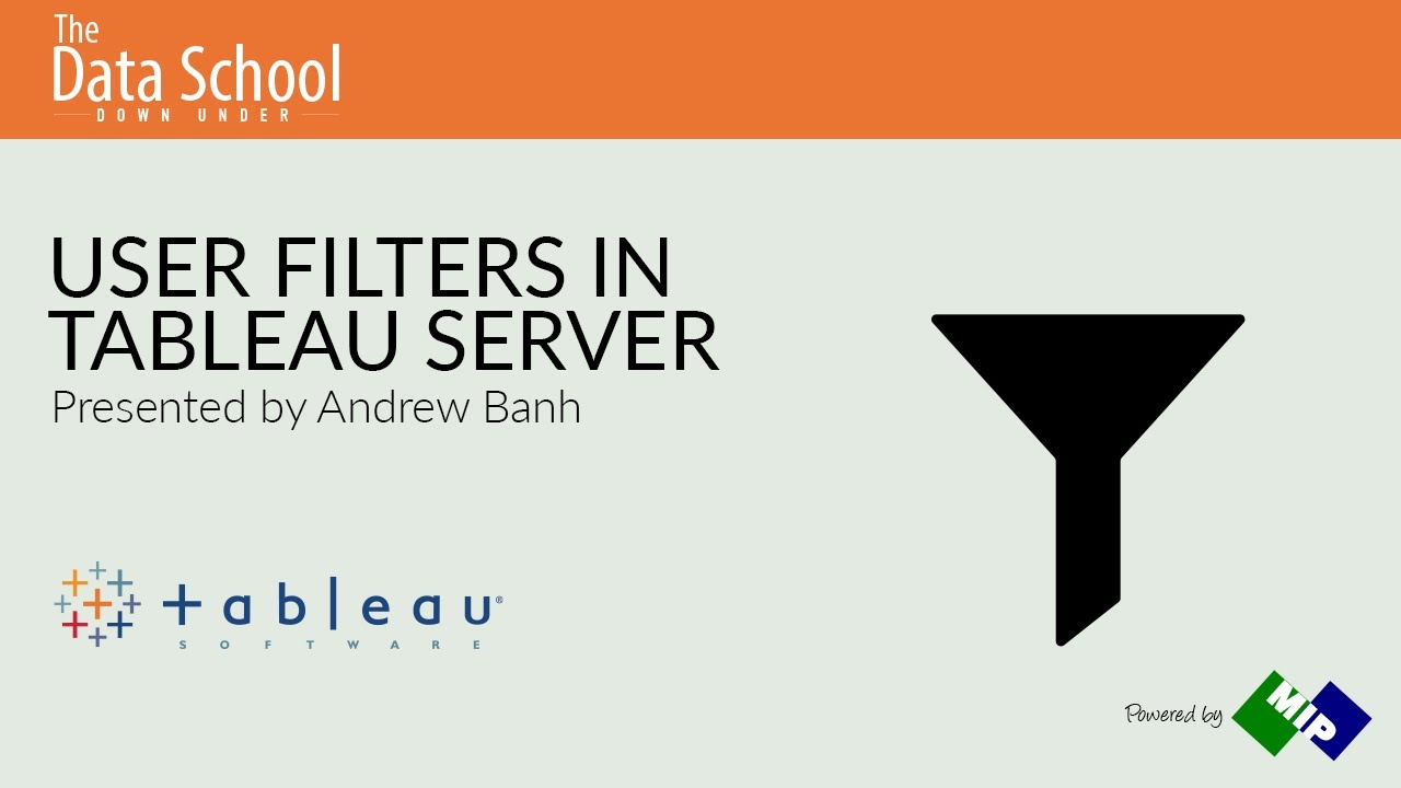 User Filters in Tableau Server