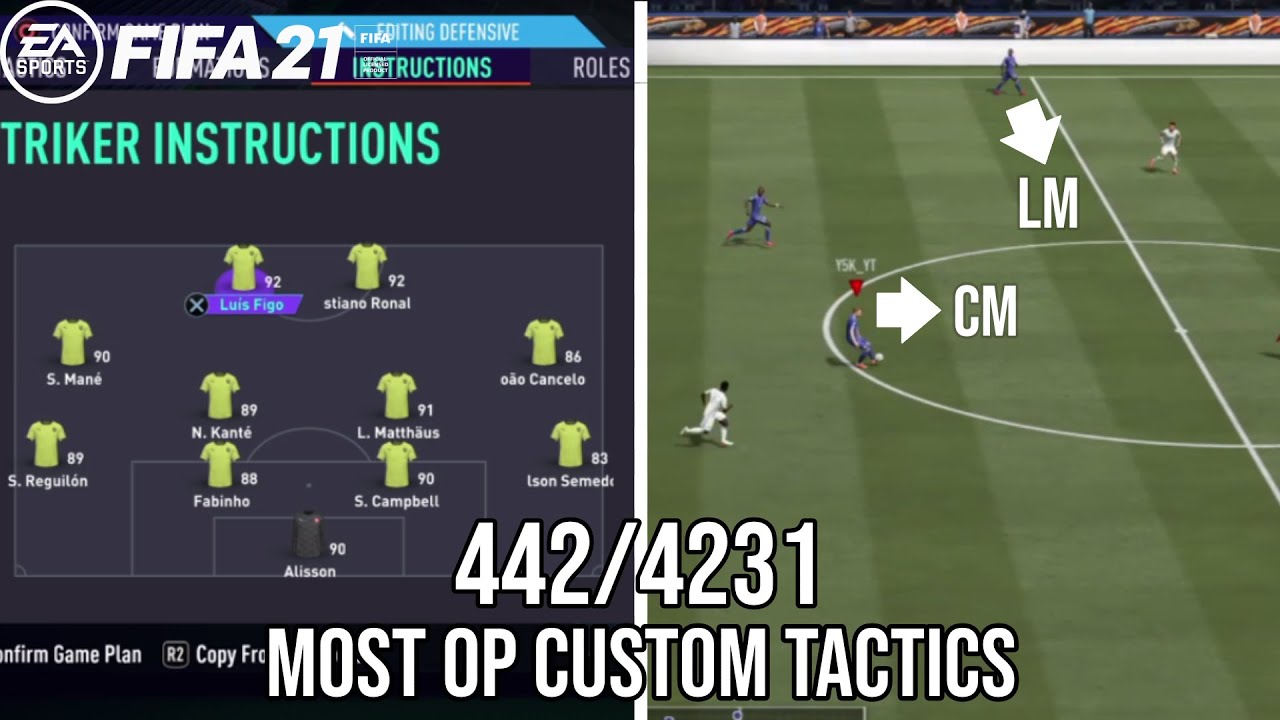 FIFA 21 MOST OP CUSTOM TACTICS! 4-4-2 / 4-2-3-1 Best Custom Tactics & Instructions