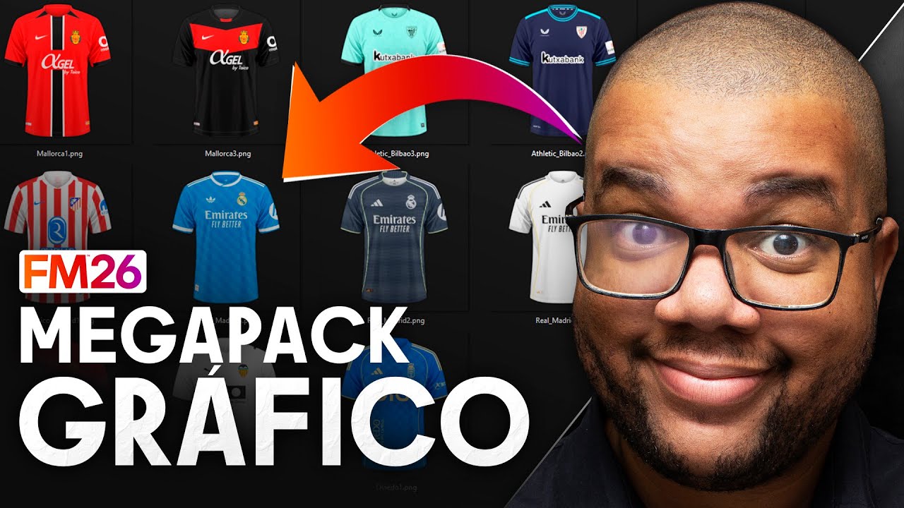 Como instalar PACOTES GR&Aacute;FICOS (Faces, Kits e Escudos) no FM26