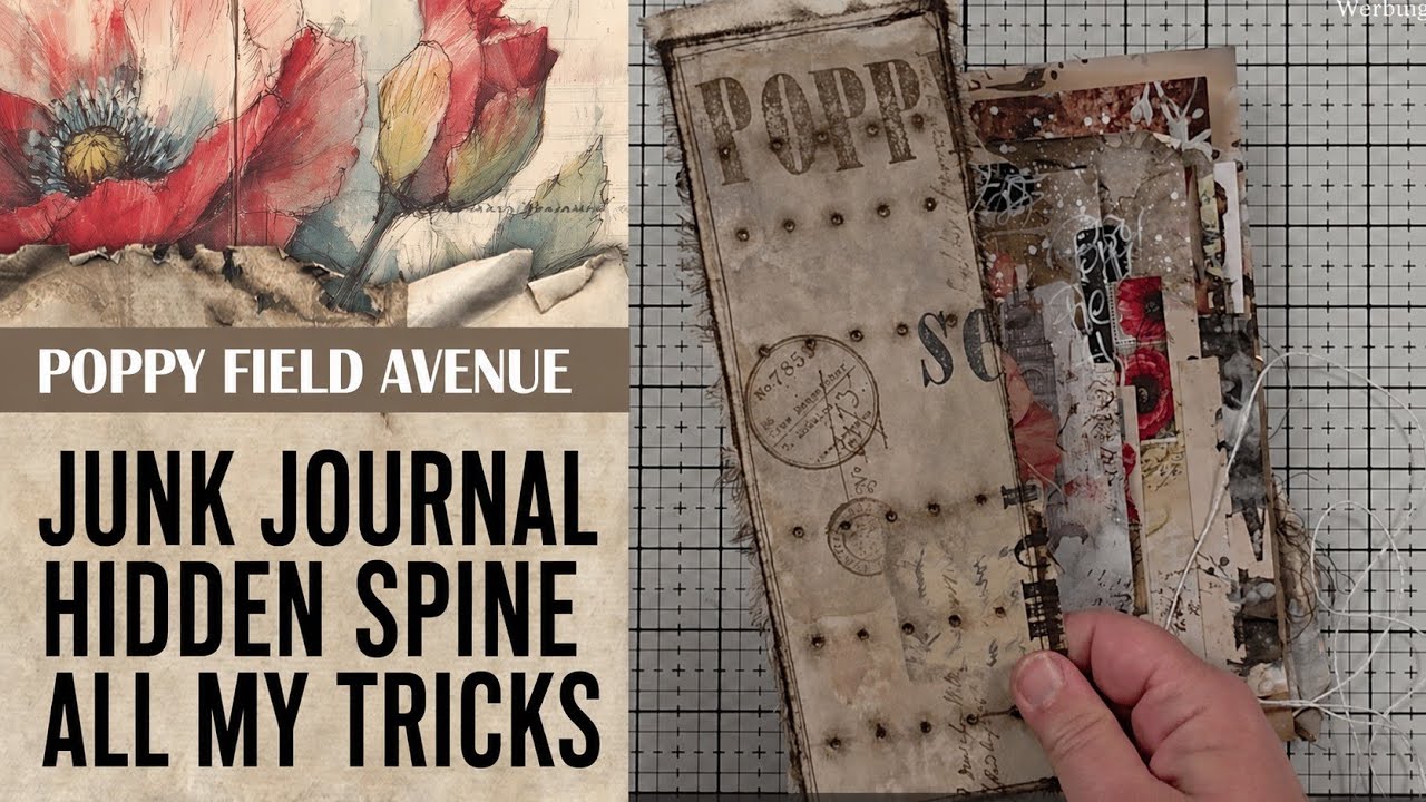 HIDDEN SPINE BINDING - YES, YOU CAN! My tricks on how to sew signatures in! [POPPY FIELD AVENUE]