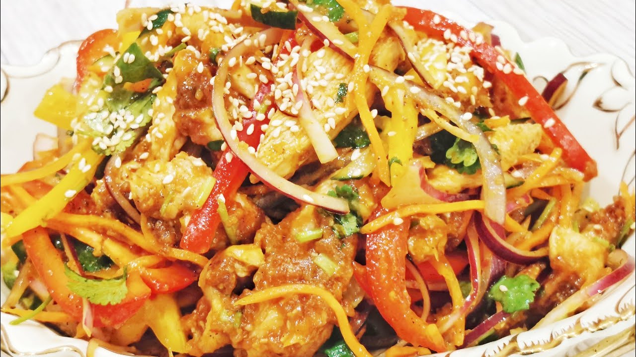 Вкуснейший САЛАТ на Праздничный Стол. Без Майонеза! ХЕ ИЗ КУРИЦЫ ПО-КОРЕЙСКИ. АВТОРСКИЙ РЕЦЕПТ.