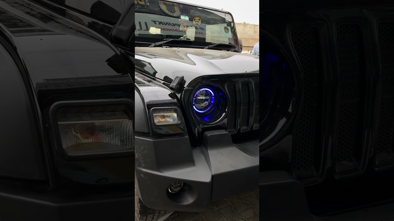 Driven Brand Fog Projector installed in the Mahindra Thar 
