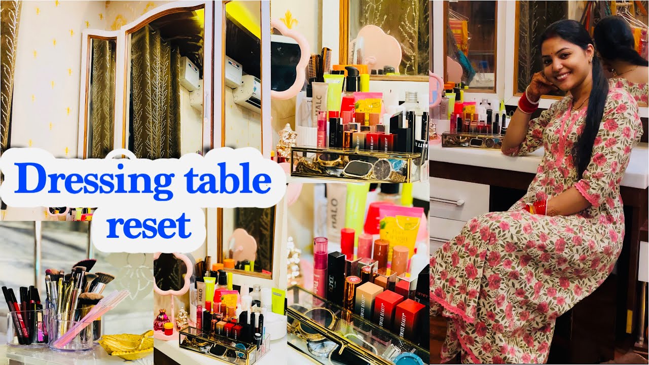चलो आज dressing टेबल set करते है 😘 Cleaning & Reset | ABHIKSHA 