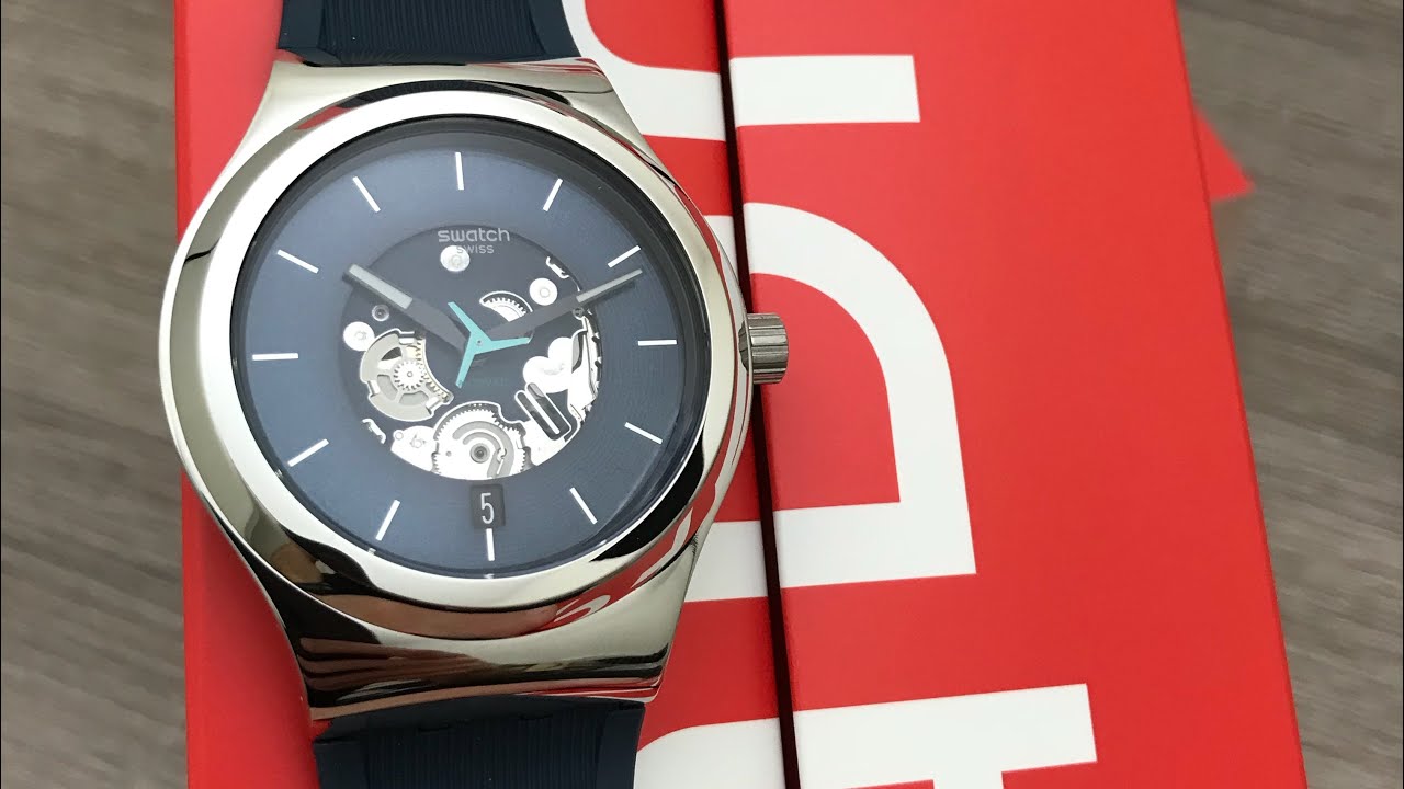 Swatch Blurang Automatic Men&rsquo;s Watch YIS430 (Unboxing) @UnboxWatches