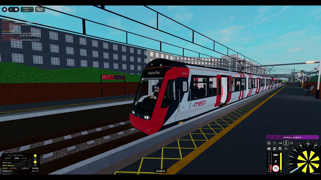 Roblox SCR v2.3.3 R139 Greenslade➡️Stepford Bay (Class 398/0 (Double))