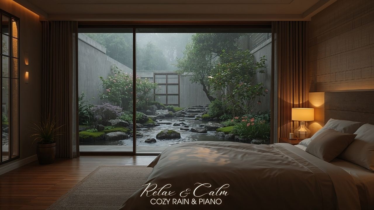Luxury Urban Rain & Soft Piano 🌧️✨ | Deep Sleep, Stress Relief, Night City Calm