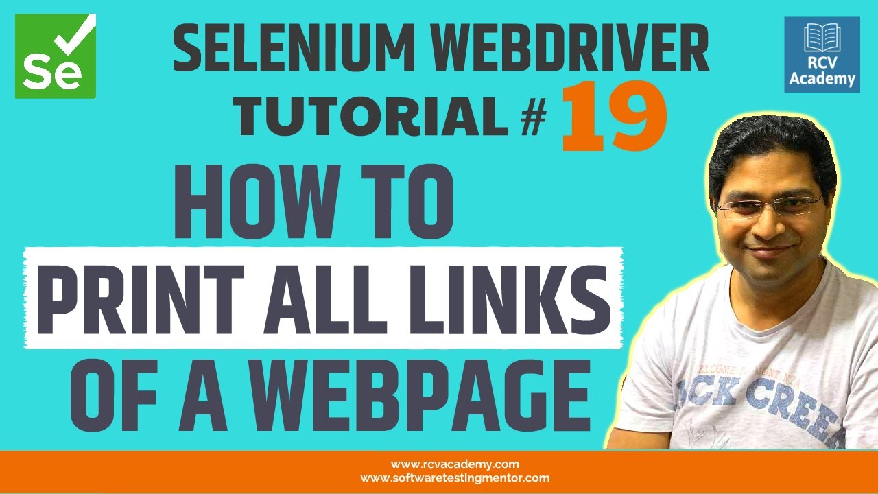 Selenium WebDriver Tutorial #19 - How to Print all Links of a Webpage
