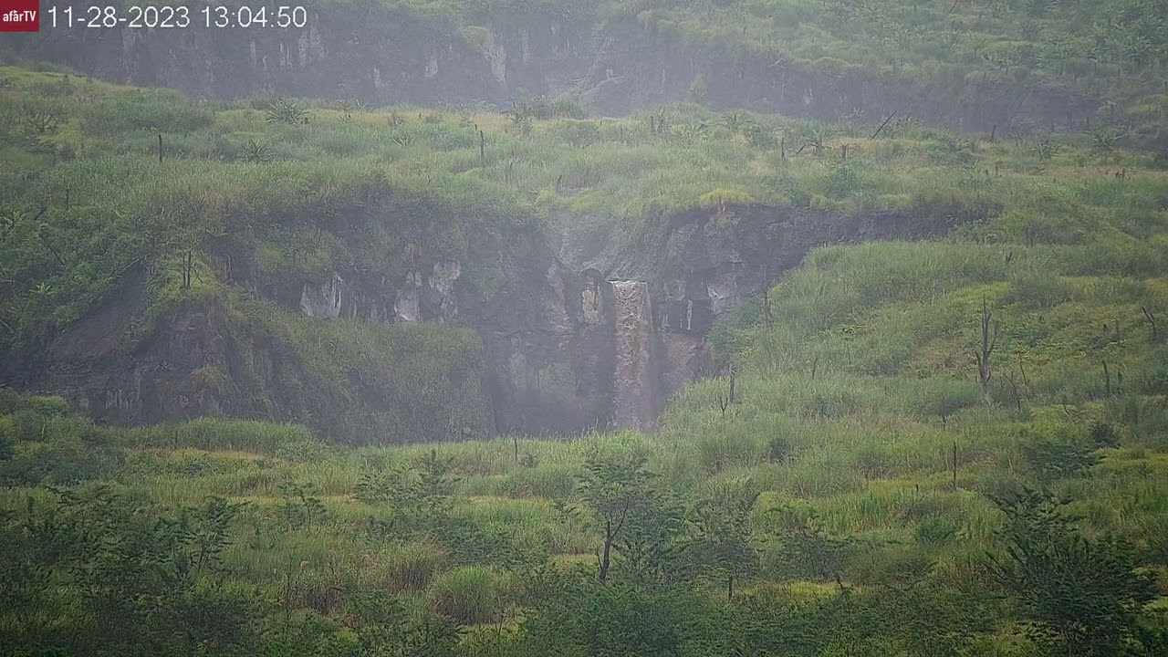 Nov 28, 2023: Heavy rain activate waterfalls at Semeru Volcano