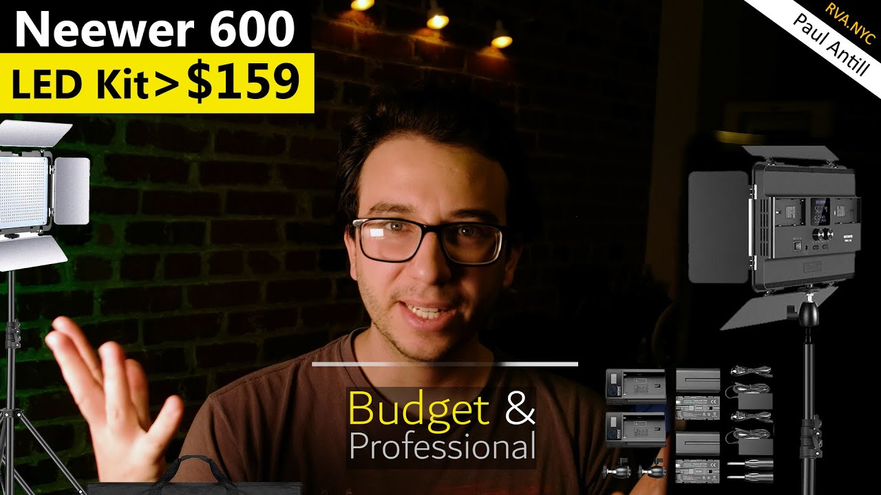 BEST 'BUDGET' Video Lights SETUP! | Neewer 600 LED Quick Review