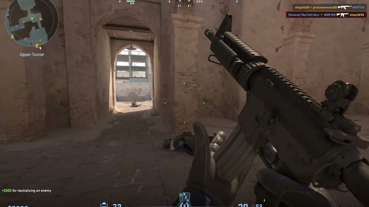 CSGO 2 competitive dust 2, noob trying to get ranked but russian dude keeps trying to kick me