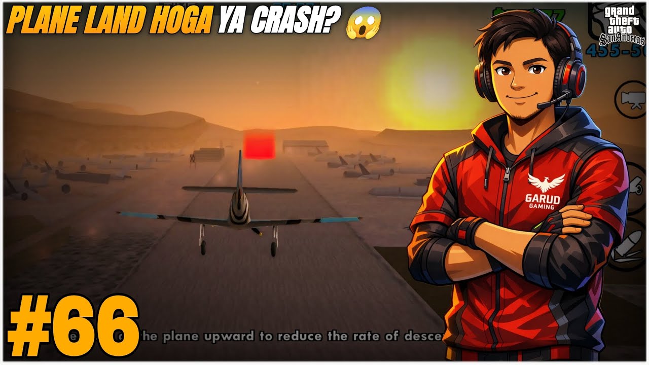 Plane Landing Is Too Hard | Learning to Fly Mission 😱 | Gta San Andreas | Gameplay #66
