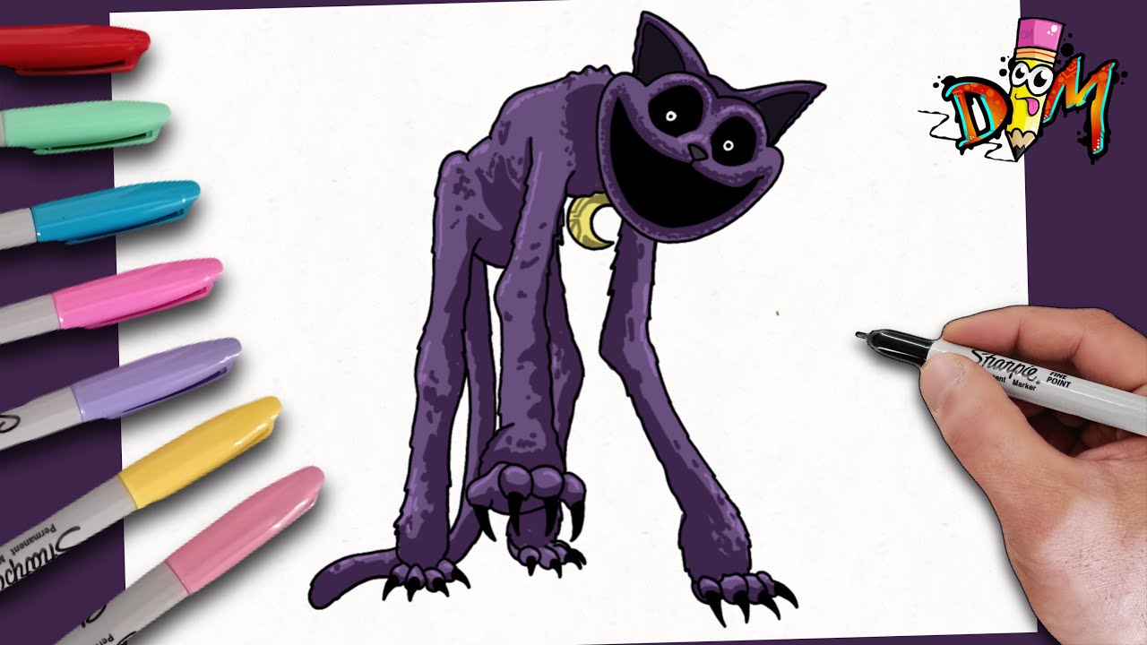 Como Dibujar a Catnap - Poppy Playtime 5 | How to draw Catnap