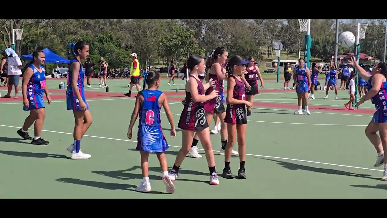 Qld Samoa Netball Team Latu U12 Development against Qld Maori U12. 2025
